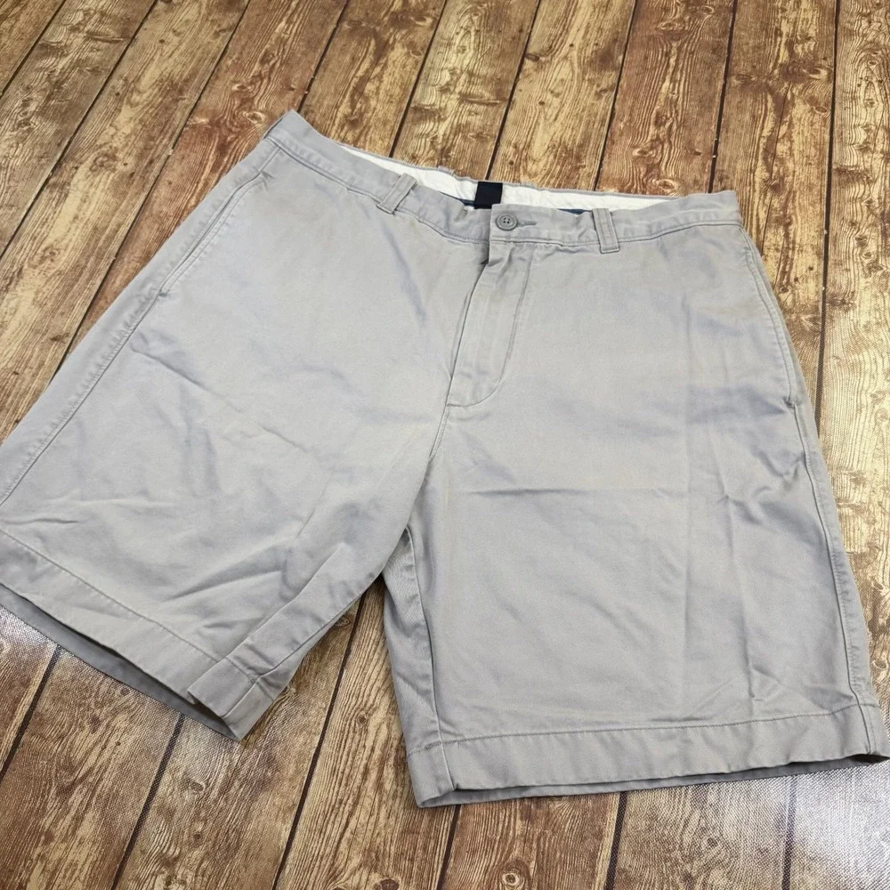 j.crew Chino Shorts Mens 36 Gray Cotton Casual Classic Pockets
